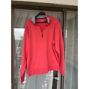 Vineyard Vines Coral Quarter-Zip, Size M